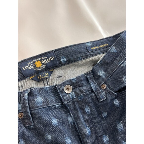 Lucky Brand Sofia Skinny All Over Print Jeans Womens Sz 12/31 A Classic Modern*a - Picture 3 of 10